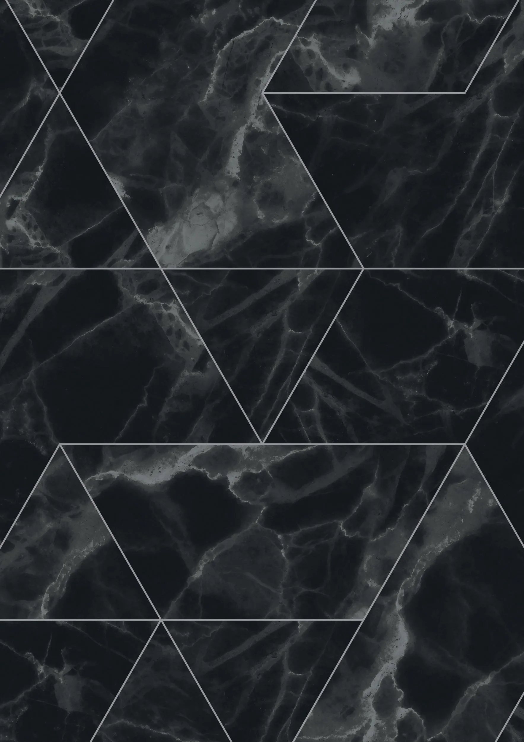 Marble Mosaic Wallpaper in Black Amsterdam