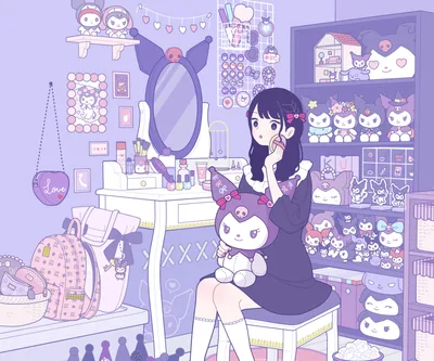 Kuromi Kawaii Girl Wallpaper Background Kawaii Hoshi