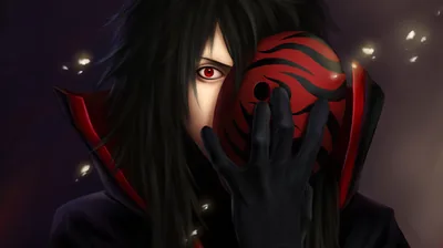 Long-Haired Ninja Holding a Spiral Mask HD Wallpaper