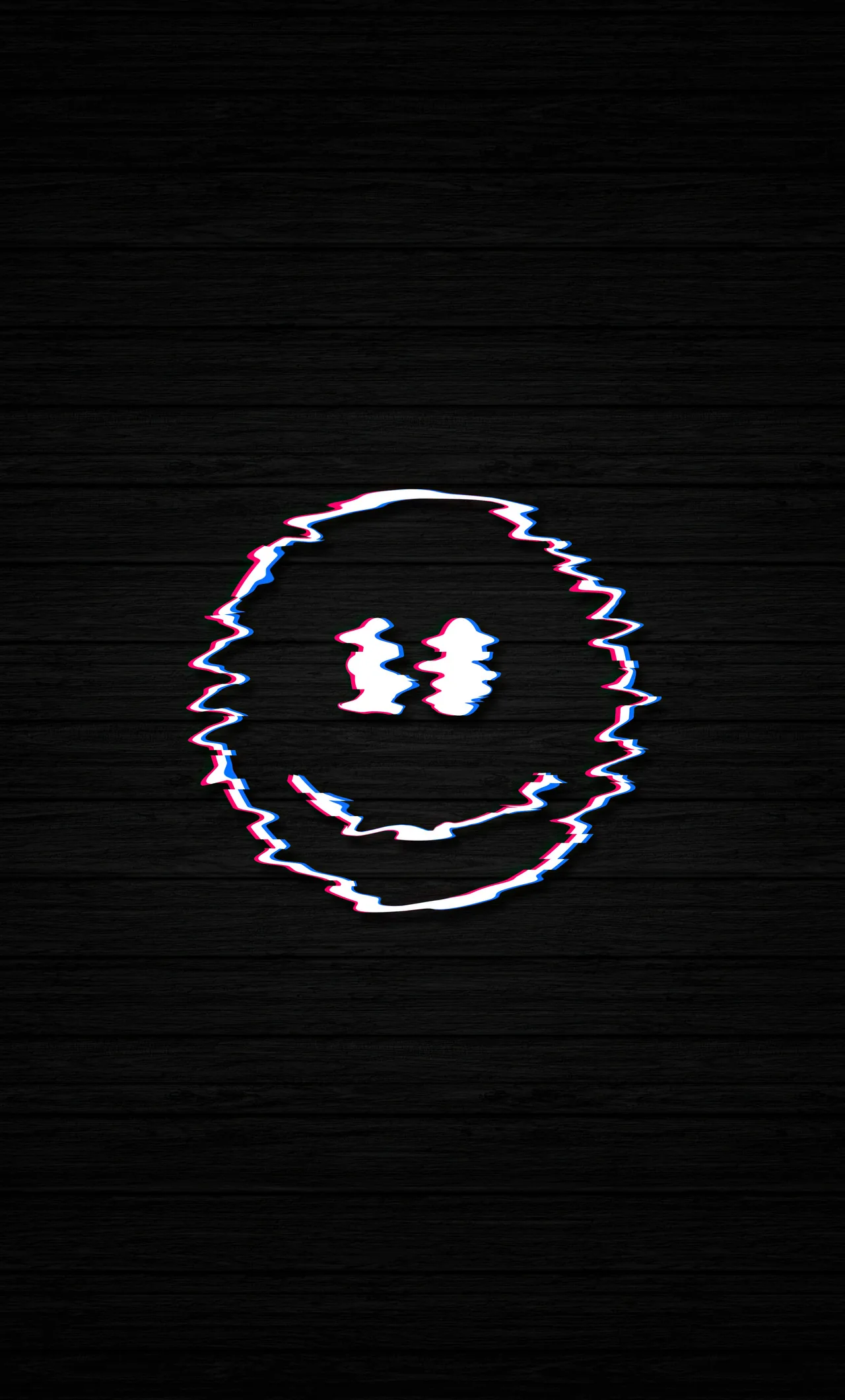 Smiley Glitch Dark Black 4k iPhone, HD 4k Wallpapers, Images, Backgrounds
