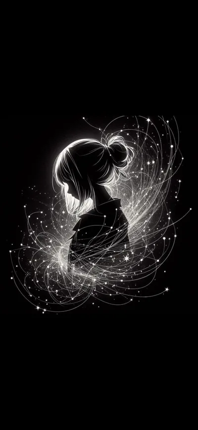Wallpaper for girls in black colour