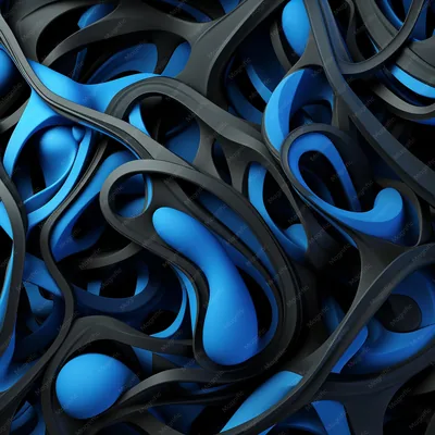 Black Blue 3D HD Wallpaper