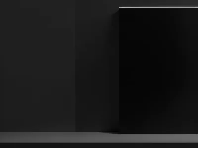 Black Panel Against a Grey Wall HD Wallpaper