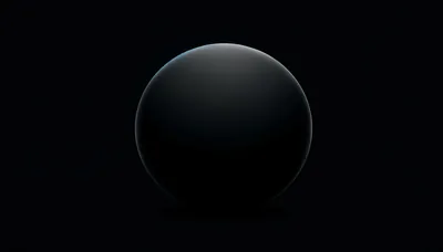 Black Sphere on a Dark Field HD Wallpaper