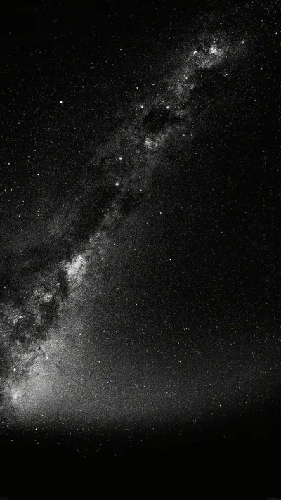 Southern Milky Way in Black and White HD Phone Wallpaper