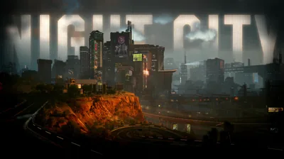 Night City Letters Over the Skyline HD Wallpaper