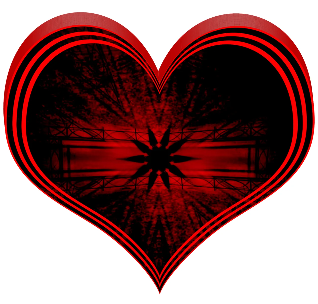Love, heart, 3d, red, black free image from needpix