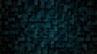 Teal Cube Grid Glowing in the Dark HD Wallpaper