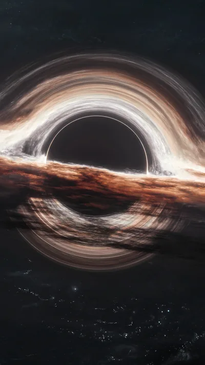 Gargantua black hole Wallpaper 4K, Wormhole, Interstellar, Cosmos