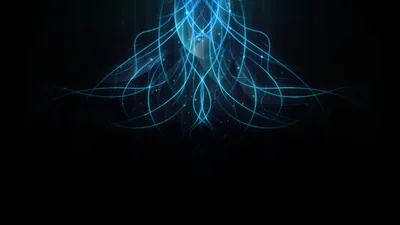 Blue Light Filaments on Black HD Wallpaper