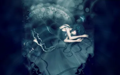 Elegant Rose Dark Anime Girl HD Wallpaper Poison89