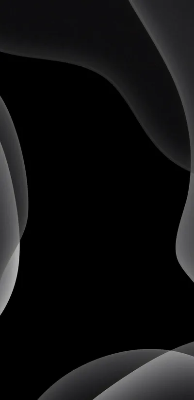 Grey Curves Framing a Black Centre HD Phone Wallpaper