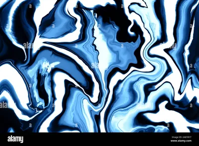 Blue Black And White Art