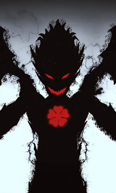 Black Clover Demon Silhouette HD Phone Wallpaper