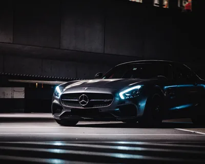 Mercedes AMG GT at Night HD Wallpaper