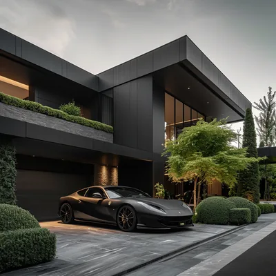 Black Modern Mansion Behance