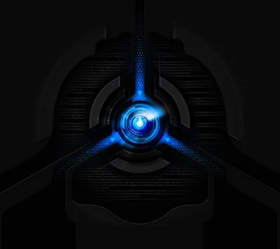 Android Blue Black Background