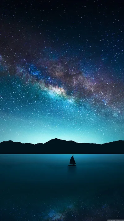 Sailboat under the Milky Way HD Phone Wallpaper