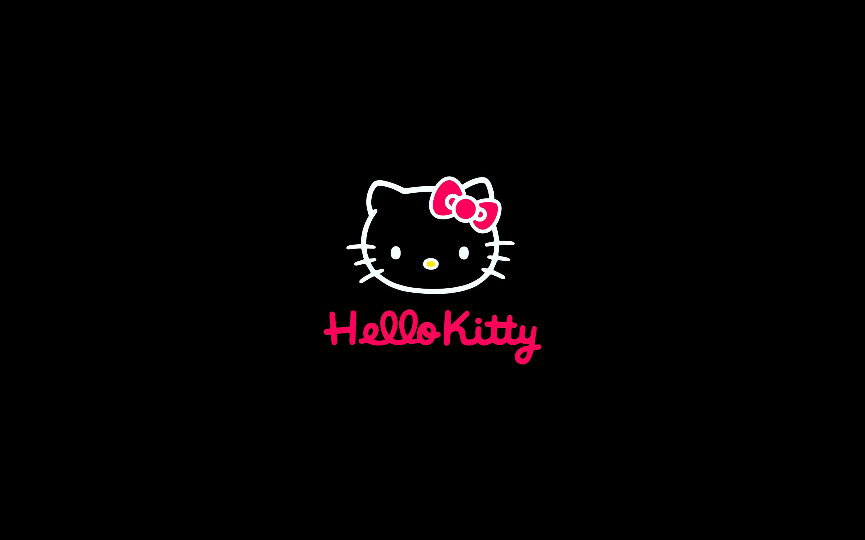 Hello Kitty Wallpaper 4K, Black background, AMOLED, 5K