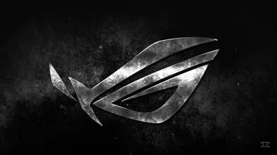 ROG Eye in Silver on Grunge Black HD Wallpaper