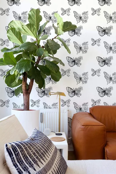 Aesthetic butterfly Peel and Stick Wallpaper or Non Pasted