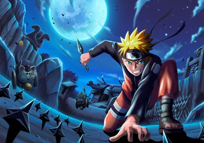 Moonlit Village Rooftop Crouch HD Wallpaper
