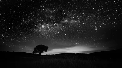 HD Wallpaper Dark Black Starry Sky