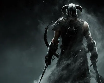 Skyrim Dragonborn in the Mist HD Wallpaper