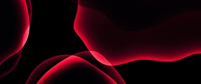 Soft Red Glow Curves on Black HD Wallpaper