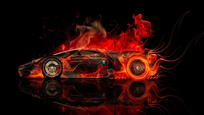 4K Black Fire Wallpaper