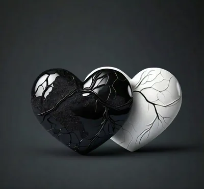 Wallpaper love black heart HD Wallpaper