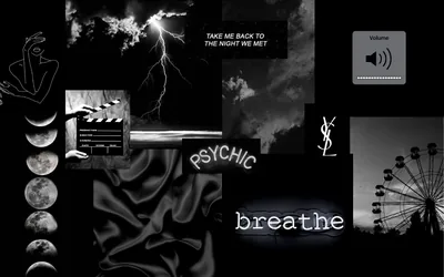 Desktop Photo Collage with Neon Breathe HD Wallpaper