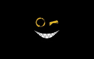 Grinning Face on Black HD Wallpaper