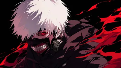 Tokyo Ghoul Ken Kaneki in Mask Black Desktop Wallpaper in 4K