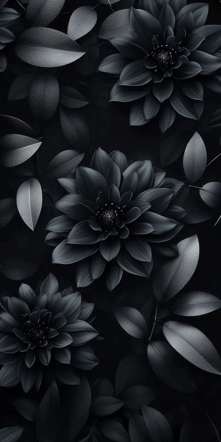 Black Flower Desktop Wallpaper HD