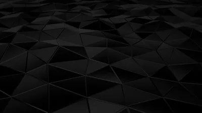 Low Poly Triangles Receding into Black HD Wallpaper