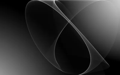 Grey Ribbon Curves on Black HD Wallpaper