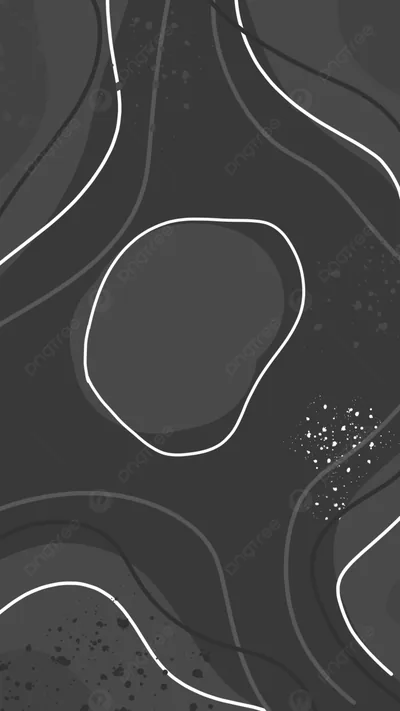 Grey Organic Shapes with White Outlines HD Phone Wallpaper