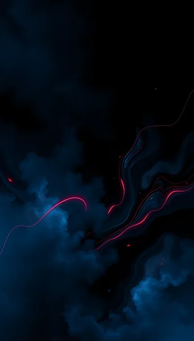 Pink Neon Lines Through Dark Smoke HD Phone Wallpaper