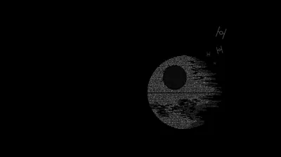 Death Star and TIE Fighters in Shadow HD Wallpaper