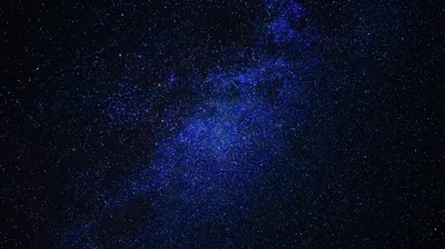 Deep Blue Milky Way on Black HD Wallpaper