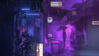 Purple Anime Girl 4k Wallpapers