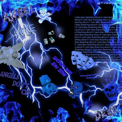 Embracing the Future A Blue Goth Cyber Y2K Aesthetic