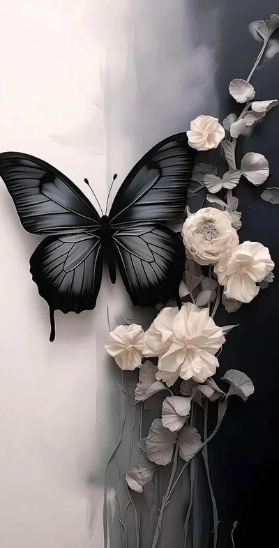 Black Aesthetic Butterfly Wallpaper