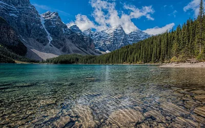Pebbles Beneath Clear Mountain Shallows HD Wallpaper