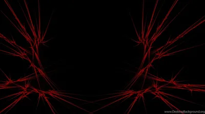 Thin Red Fractal Spikes at the Edges HD Wallpaper