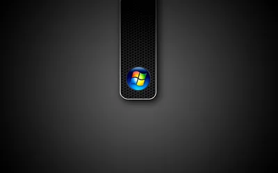 Blue Windows Badge on Dark Mesh HD Wallpaper