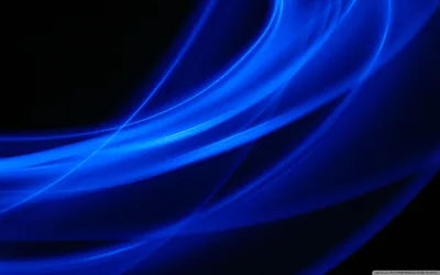 Electric Blue Curves on Black HD Wallpaper