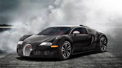 Bugatti Veyron in a Cloud of Tyre Smoke HD Wallpaper