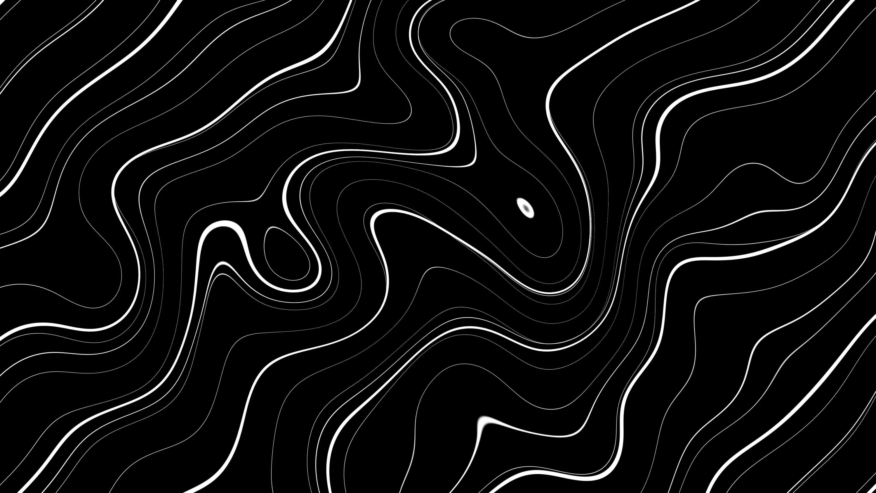 Vintage Abstract Black White Wave Background